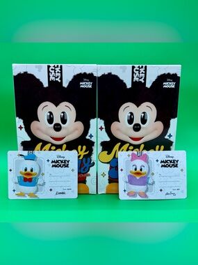 Disney Mickey Mouse Plush Keychain Set - Black & Multicolor